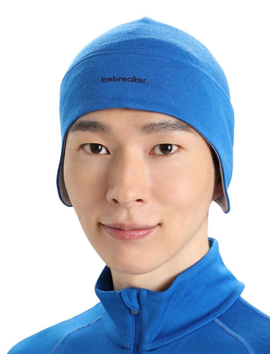 Chapeaux Icebreaker Unisex Merino Quantum Beanie Homme Bleu | FR 1085VRWD